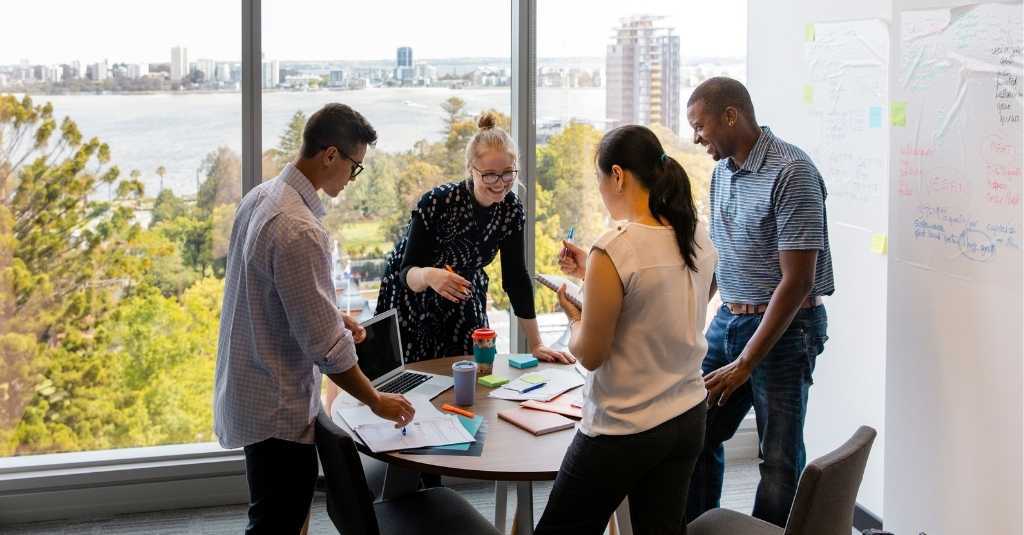 Team roleplaying in an office