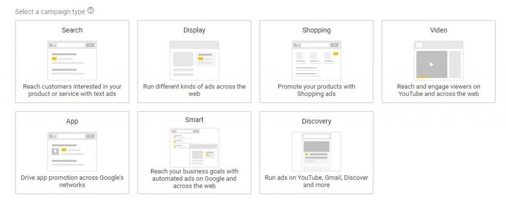 types of google campaign ads