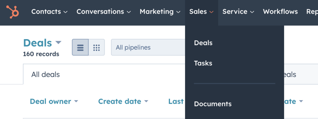 deals in hubspot