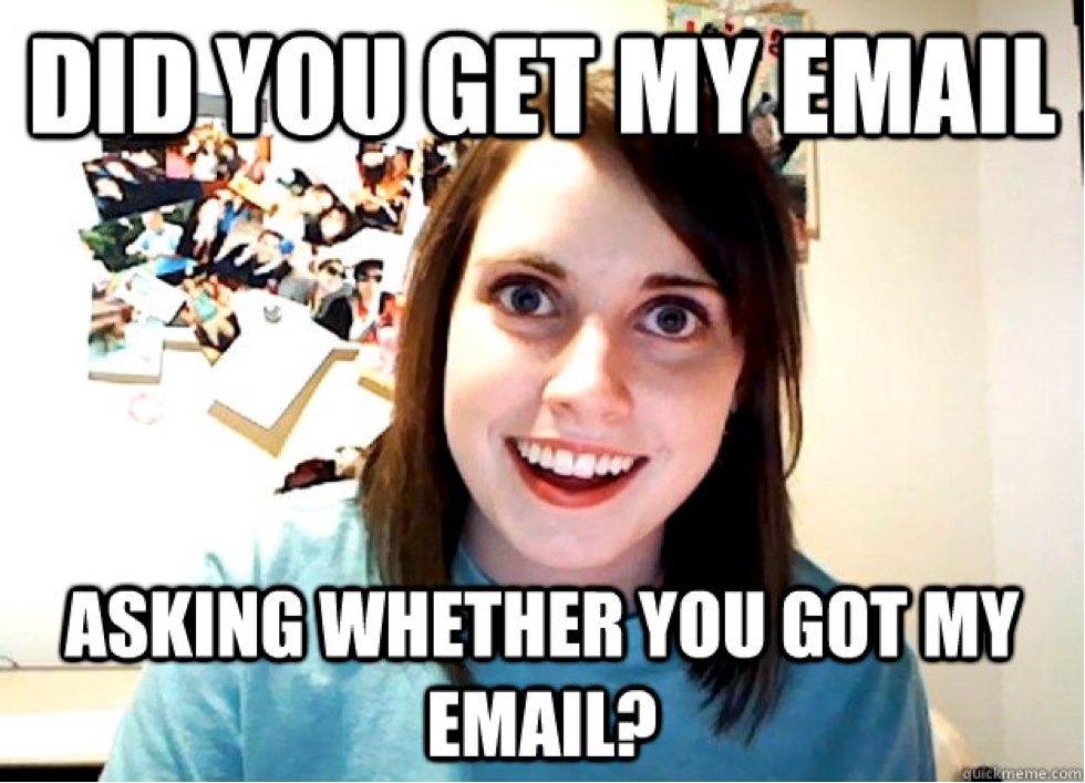 meme about getting the email