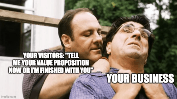 meme about customers desperately seeking your value proposition 