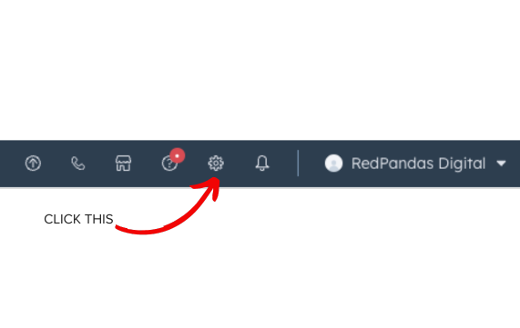 settings button in Hubspot