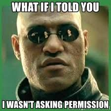 meme about asking permission