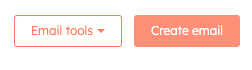 screenshot of HubSpot 'create email' option