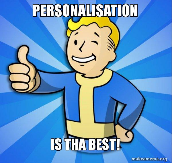 meme about personalisation marketing