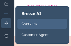 screenshot breeze AI hubspot