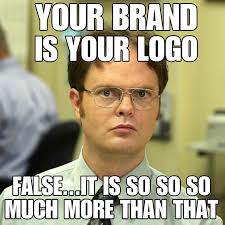 meme about having brand as your logo