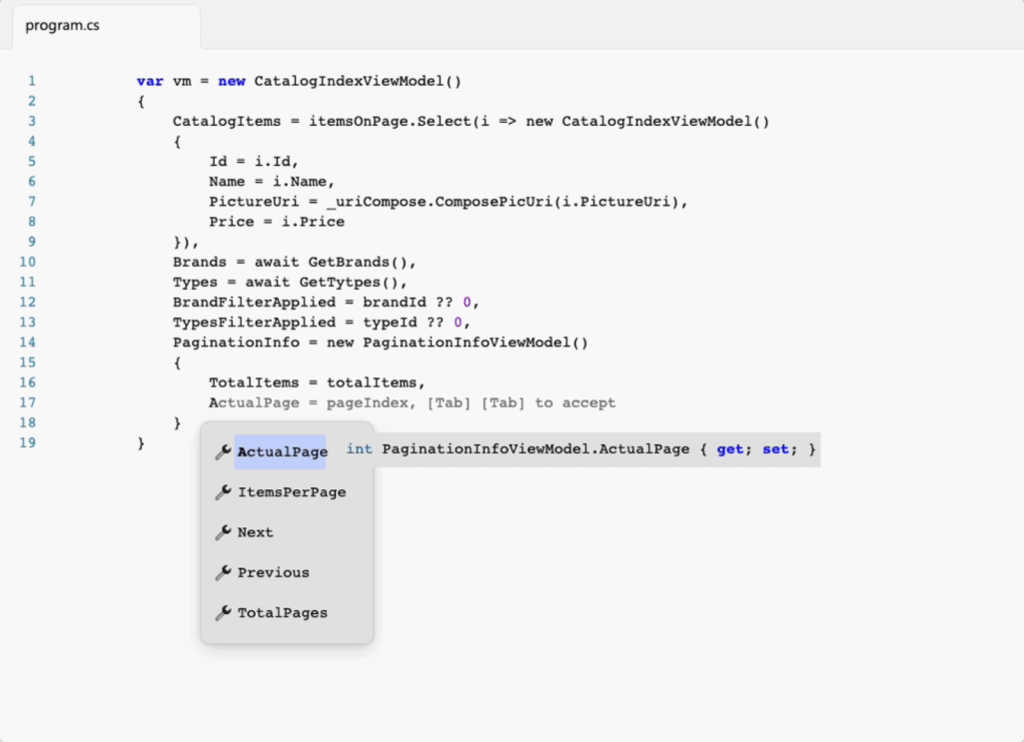 IntelliCode coding