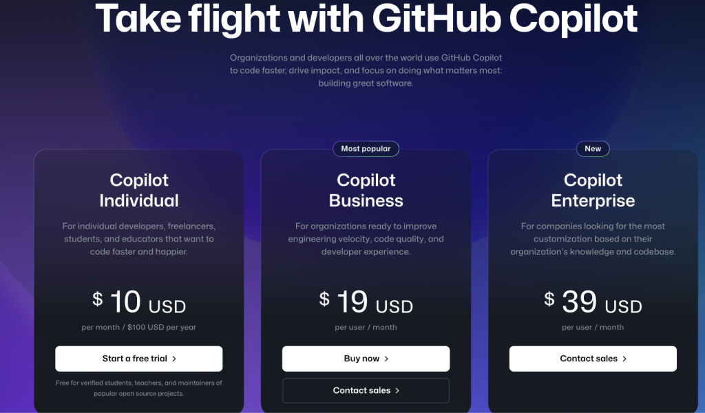 GitHub Copilot Homepage