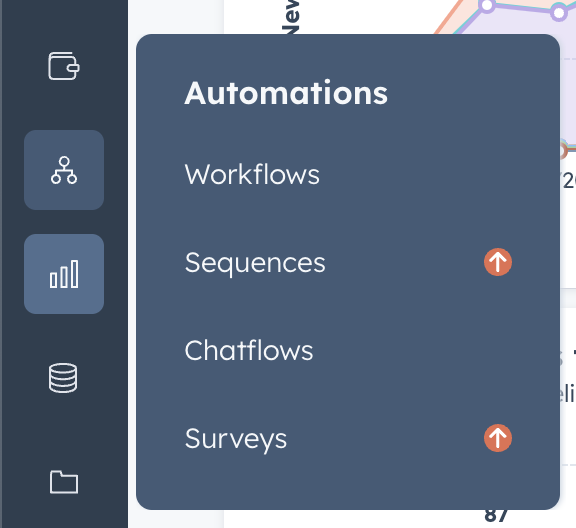 screenshot of hubspot automation option